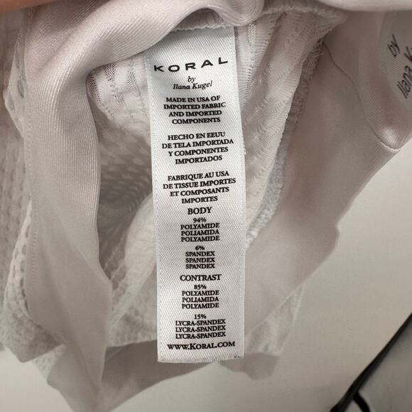 KORAL Sofia Mesh Long-Sleeve Pullover Top in White // XS - Picture 8 of 13